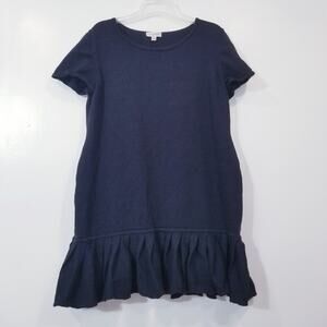 St. John Sport Wool Blend Knit Ruffle Mini Dress